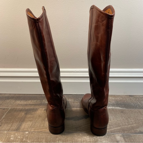 FRYE women’s Melissa Button 2 equestrian leather boots in redwood size 6B - Picture 4 of 11